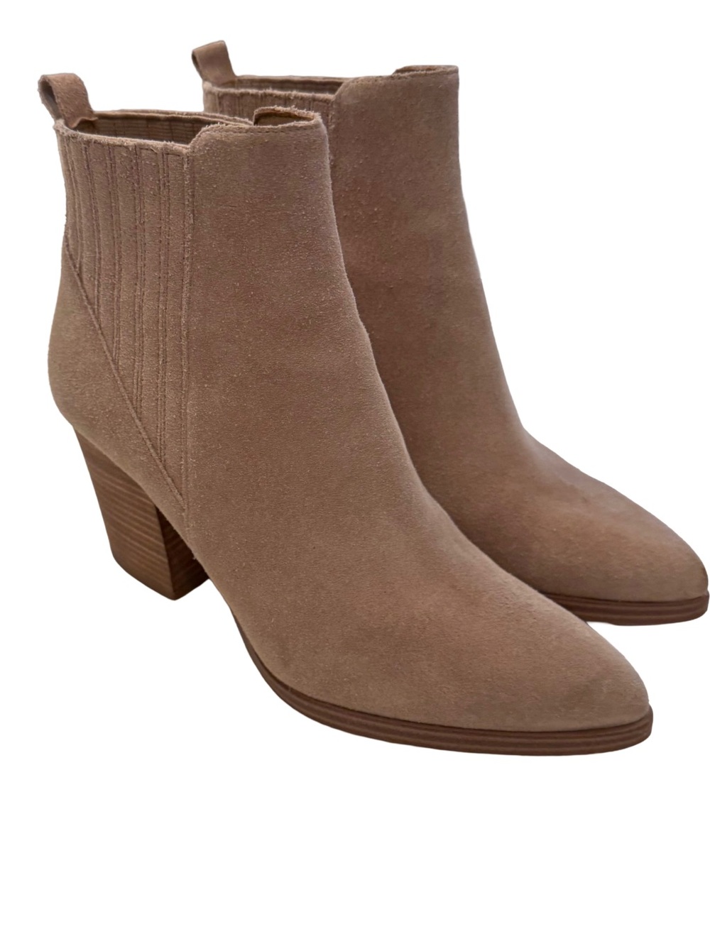 Marc Fisher LTD “Alva” Women’s Light Tan Ankle Boots Point Toe Sz 8